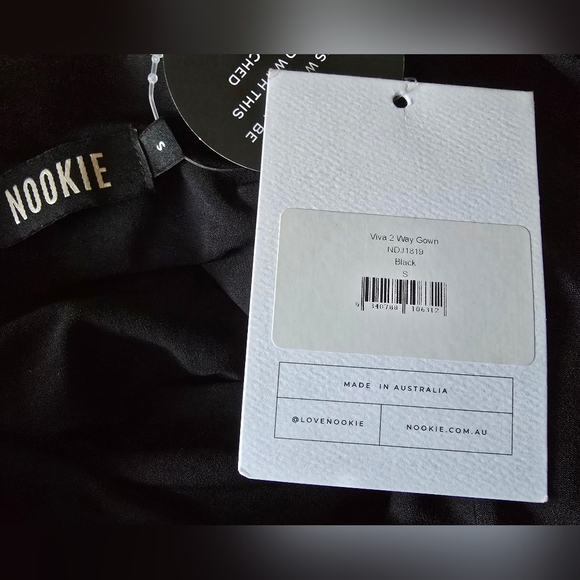 Nookie Viva 2 Way Gown Dress Black Small - Picture 4 of 10